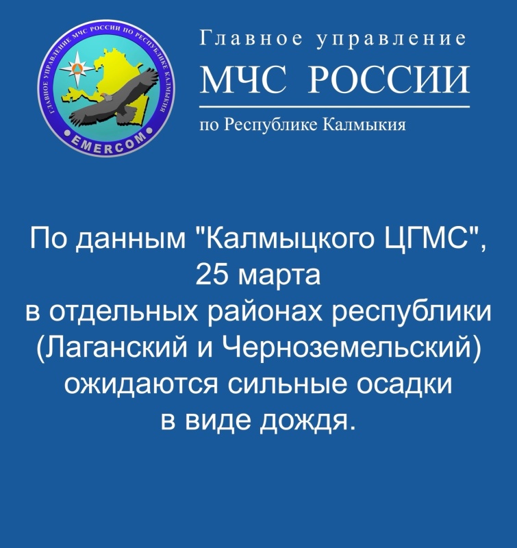 В отдельных районах республики ожидаются сильные дожди