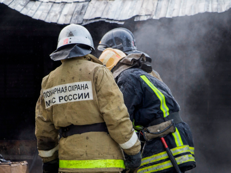 Пожар в Черноземельском районе