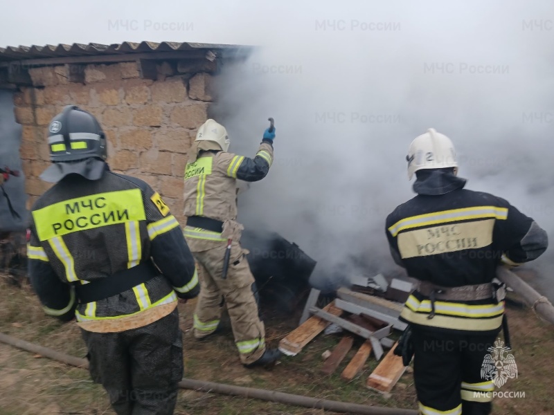 Пожар в Лаганском районе